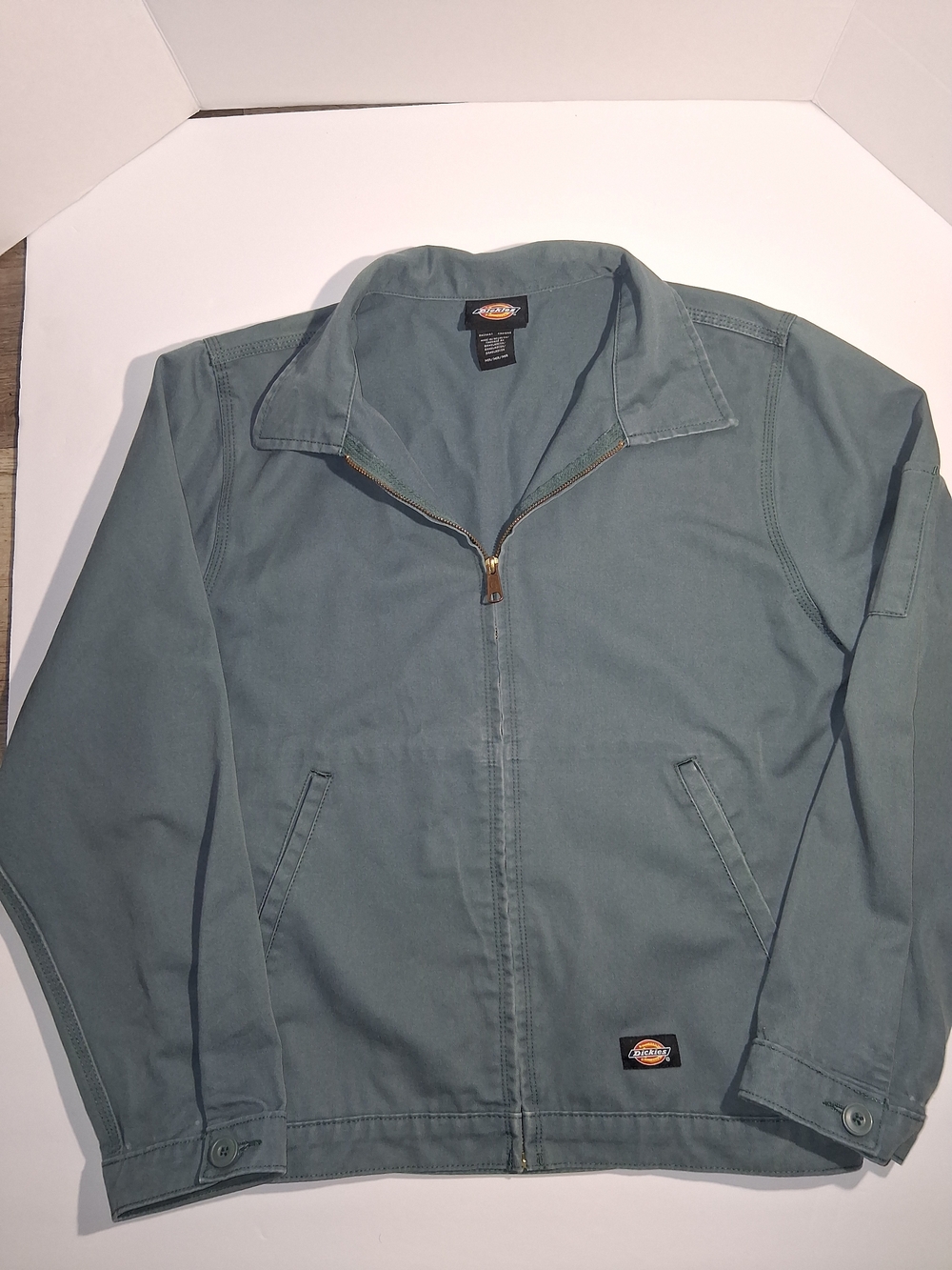 Dickies Men's Green Zip-Front Work Jacket
